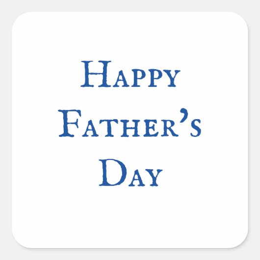 ハッピーファーザーズデイブルーホワイトクラスクール2024 スクエアシール (正面)