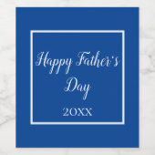 ハッピーファーザーズデイブルー ワインラベル (シングルラベル)