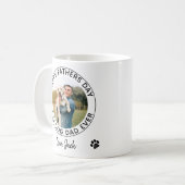 ハッピーファーザーズデイペットフォトドッグ最高のパパエバー コーヒーマグカップ (正面左)