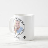 ハッピーファーザーズデイペットフォトドッグ最高のパパ コーヒーマグカップ (正面左)