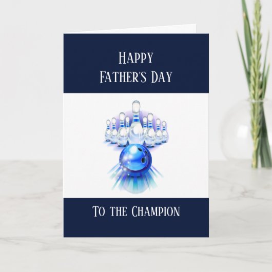 ハッピーファーザーズデイボーリングボウリングをする人、 クリケットの投手ボウル カード (正面)