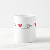 ハッピーファーザーズデイラブハートアートプリント コーヒーマグカップ (中央)