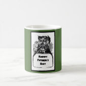 ハッピーファーザーズデイヴィンテージレトロスケッチ コーヒーマグカップ (中央)