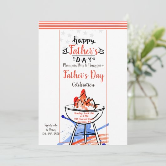 ハッピーファーザーズデイ招待状 招待状 (スタンド正面)