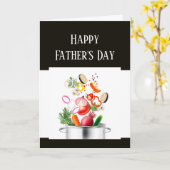 ハッピーファーザーズデイ料理ベーキングシェフ カード (黄色い花)