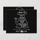 ハッピーファーザーズデイ最高のドグパパ サンキューカード (正面/裏面)