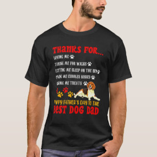 ハッピーファーザーズデイ最高のドッグパパビーグルドッグ Tシャツ