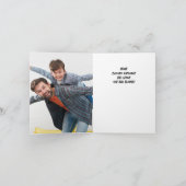 ハッピーファーザーズデイ最高のパパ |写真パーソナライズされた シーズンカード (内部)