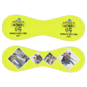 ハッピーファーザーズデイ最高のパパ |写真パーソナライズされた ソフトボール (パネル)