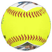 ハッピーファーザーズデイ最高のパパ |写真パーソナライズされた ソフトボール (正面)