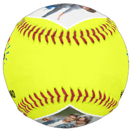 ハッピーファーザーズデイ最高のパパ |写真パーソナライズされた ソフトボール