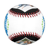 ハッピーファーザーズデイ最高のパパ |写真パーソナライズされた 野球ボール (裏面)