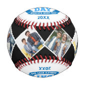 ハッピーファーザーズデイ最高のパパ |写真パーソナライズされた 野球ボール (正面)