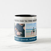 ハッピーファーザーズデイ4フォトコラージュ  ツートーンマグカップ (中央)