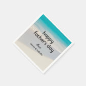 "ハッピーファーザーズデイ"タイポグラフィビーチ紙ナプキン スタンダードカクテルナプキン (角)