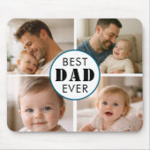 ハッピーファーザーズデー写真 | カスタムDad Ever マウスパッド (正面)