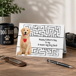 ハッピーファーザーズデー すごい犬の父さん カスタムテキスト シーズンカード