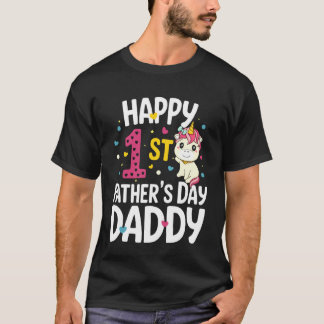 ハッピーファーザーズデー パパ ユニコーン 娘 パパ トッド Tシャツ