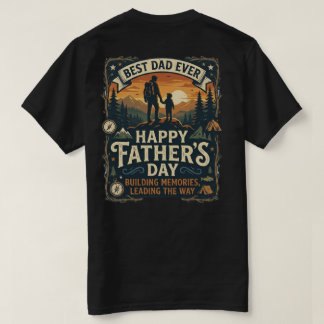 ハッピーファーザーズデー ベストダッドTシャツ | ハイキング キャンプ Tシャツ