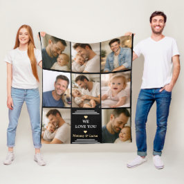 ハッピーファーザーズデー 写真入りパーソナライズギフト Dad Eve フリースブランケット