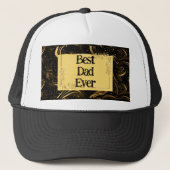 ハッピーファーザーズモダンデイ書道葉の渦巻き キャップ (正面)