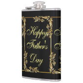 ハッピーファーザーズモダンデイ書道葉の渦巻き フラスク (左)