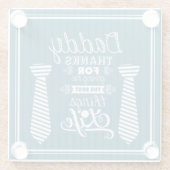 ハッピーファーザーズ感謝していデー最高のパパ与えfor's  the ガラスコースター (裏面)