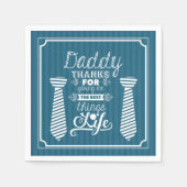 ハッピーファーザーズ感謝していデー最高のパパ与えfor's  the スタンダードカクテルナプキン (正面)