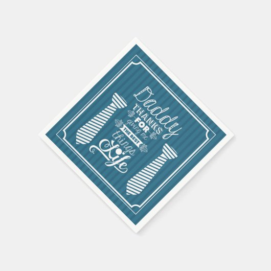 ハッピーファーザーズ感謝していデー最高のパパ与えfor's  the スタンダードカクテルナプキン (角)