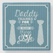 ハッピーファーザーズ感謝していデー最高のパパ与えfor's  the ストーンコースター (正面)