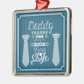 ハッピーファーザーズ感謝していデー最高のパパ与えfor's  the メタルオーナメント (左)