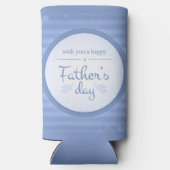 ハッピーファーザーズ文字ブルー スリム缶クーラー (裏面)