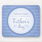 ハッピーファーザーズ文字ブルー マウスパッド (正面)