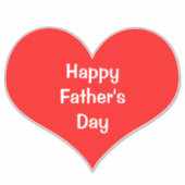 ハッピーファーザーズ日ハートレッドカスタムホワイトカラフル シール (正面)