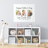ハッピーファーザーズ日パパカスタムフォトコラージュ タペストリー
