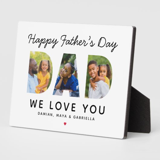 ハッピーファーザーズ日パパカスタムフォトコラージュ フォトプラーク (側面)