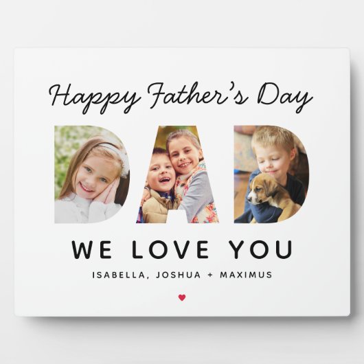 ハッピーファーザーズ日パパカスタムフォトコラージュ フォトプラーク (正面)