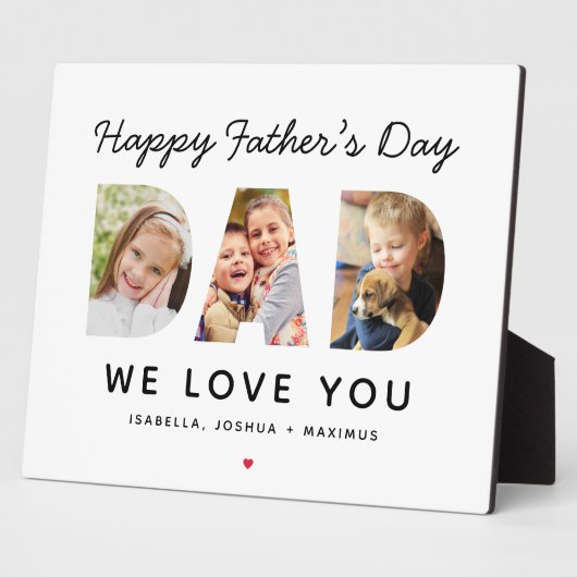 ハッピーファーザーズ日パパカスタムフォトコラージュ フォトプラーク (側面)