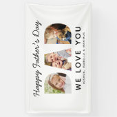 ハッピーファーザーズ日パパカスタムフォトコラージュ 横断幕 (縦)