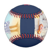 ハッピーファーザーズ日レトロタイポグラフィ2フォトブルー 野球ボール (正面)