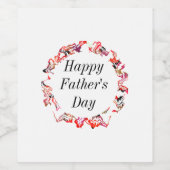 ハッピーファーザーズ日葉付き花フローラの紋章2024 ワインラベル (シングルラベル)