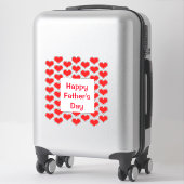 ハッピーファーザーズ日赤いハートパターカラフルン シール (スーツケース)