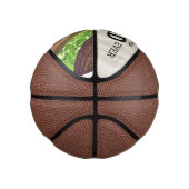 ハッピーファーザーズ最高のデーパパエバーカスタムフォトウッド ミニバスケットボール (右)