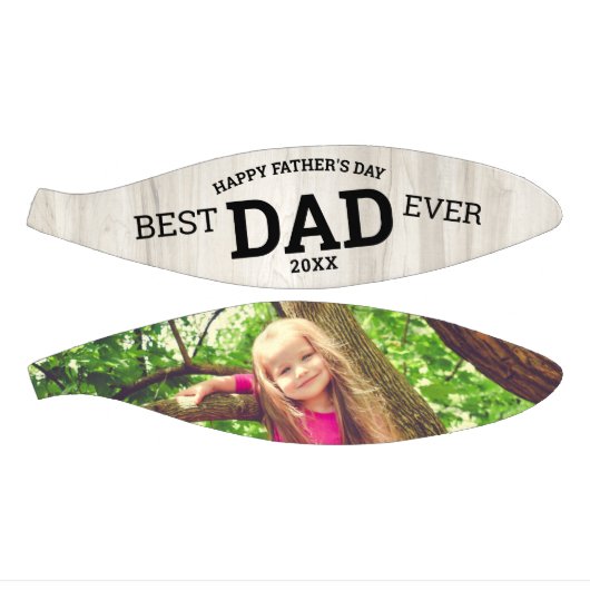 ハッピーファーザーズ最高のデーパパエバーカスタムフォトウッド ミニバスケットボール (パネル)