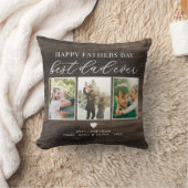 ハッピーファーザーズ最高のデーパパEver 3 Photo Collage クッション (ブランケット)