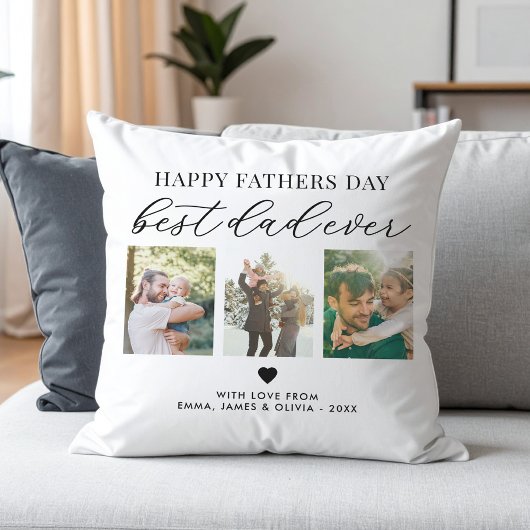ハッピーファーザーズ最高のデーパパEver 3 Photo Collage クッション