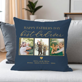 ハッピーファーザーズ最高のデーパパEver 3 Photo Collage クッション