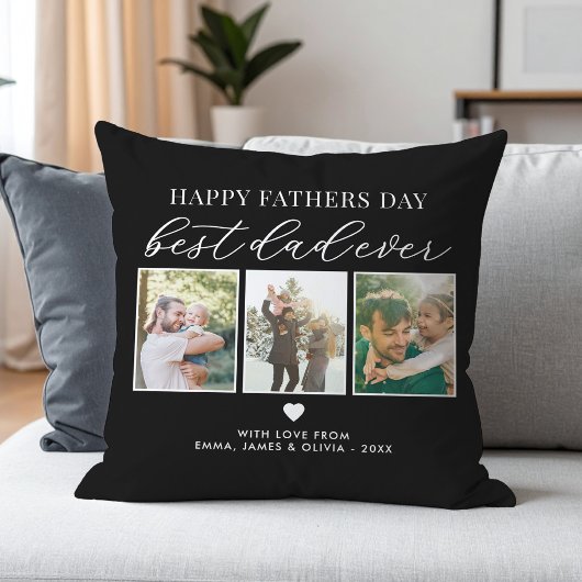 ハッピーファーザーズ最高のデーパパEver 3 Photo Collage クッション