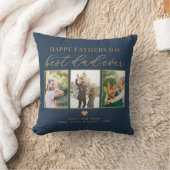 ハッピーファーザーズ最高のデーパパEver 3 Photo Collage クッション (ブランケット)