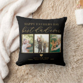 ハッピーファーザーズ最高のデーパパEver 3 Photo Collage クッション (ブランケット)